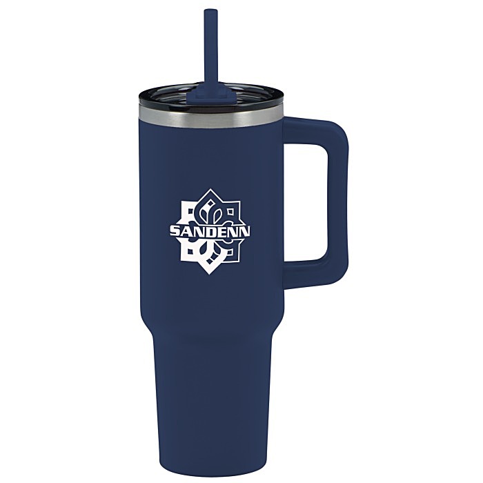 Custom Pinnacle Vacuum Mug with Straw - 40 ounces