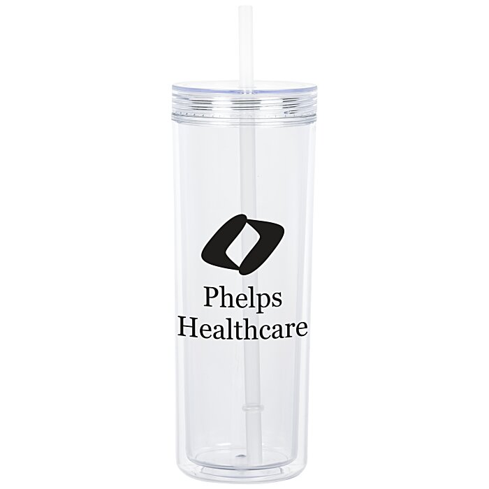 Custom Chroma Acrylic Tumbler with Straw - 16 oz