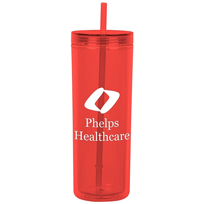 Custom Chroma Acrylic Tumbler with Straw - 16 oz