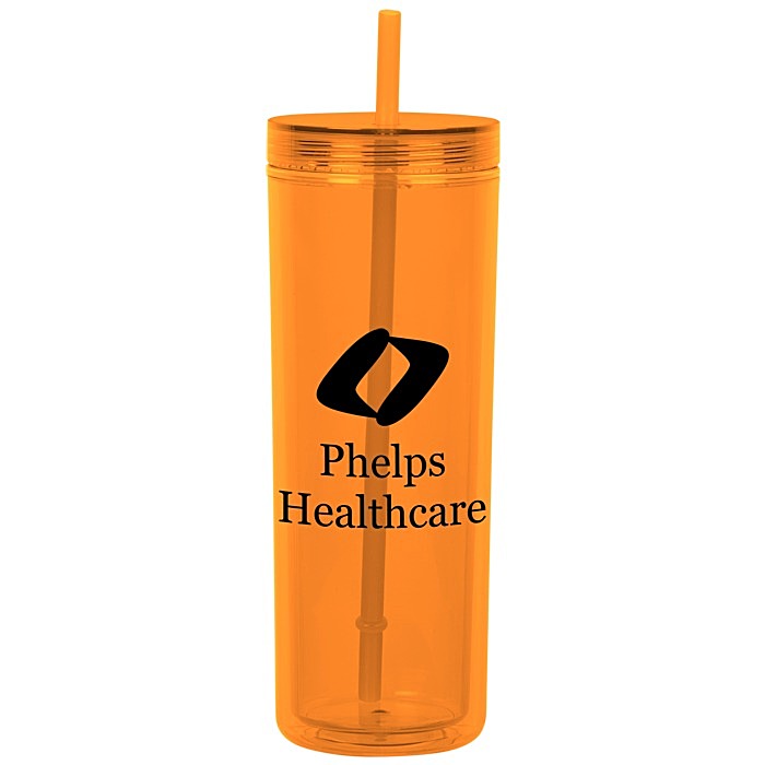 Custom Chroma Acrylic Tumbler with Straw - 16 oz
