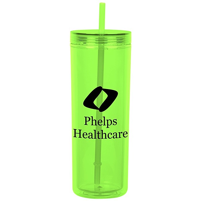 Custom Chroma Acrylic Tumbler with Straw - 16 oz
