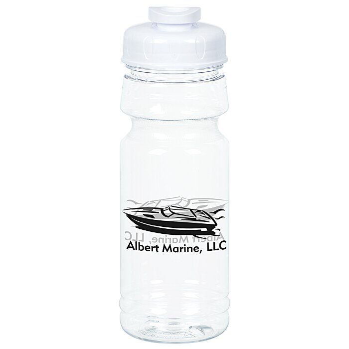 Custom Clear Impact Trainer Bottle with Flip Drink Lid - 24 oz