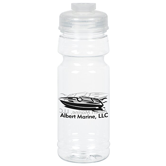 Custom Clear Impact Trainer Bottle with Flip Drink Lid - 24 oz