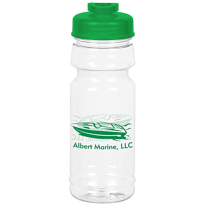 Custom Clear Impact Trainer Bottle with Flip Drink Lid - 24 oz