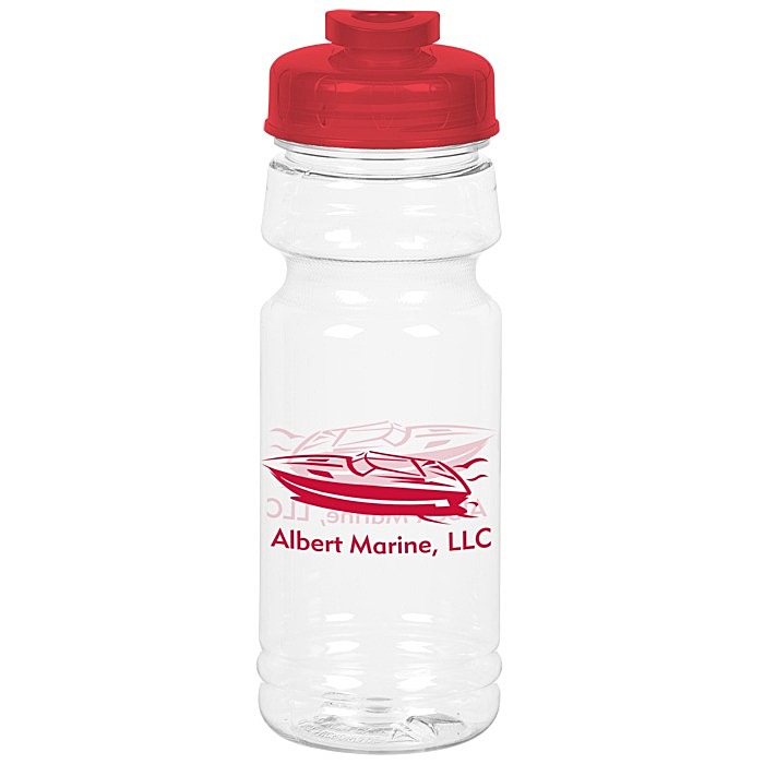 Custom Clear Impact Trainer Bottle with Flip Drink Lid - 24 oz
