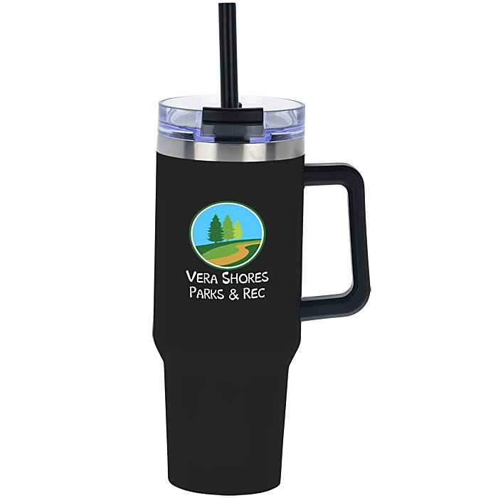Custom Intrepid Vacuum Mug with Straw - 40 oz - Full Colour