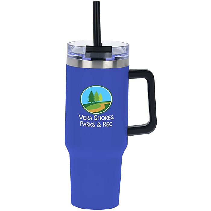 Custom Intrepid Vacuum Mug with Straw - 40 oz - Full Colour