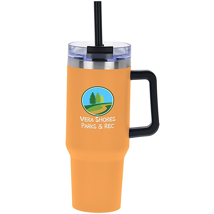 Custom Intrepid Vacuum Mug with Straw - 40 oz - Full Colour