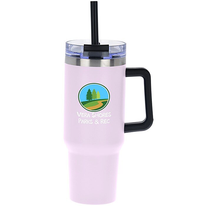 Custom Intrepid Vacuum Mug with Straw - 40 oz - Full Colour