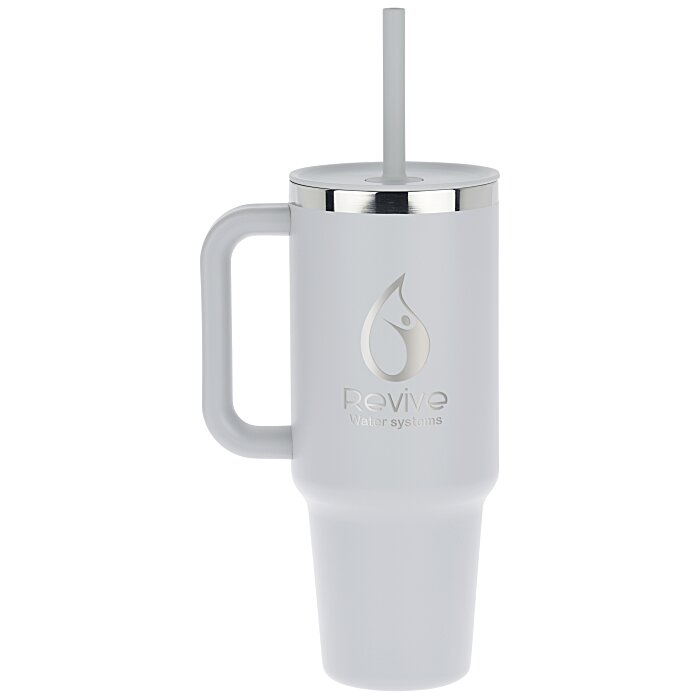 Custom Hydro Flask All Around Travel Tumbler with Straw - 40 oz. - Laser Engraved