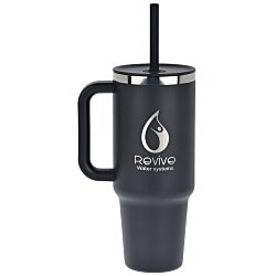 Custom Hydro Flask All Around Travel Tumbler with Straw - 40 oz. - Laser Engraved