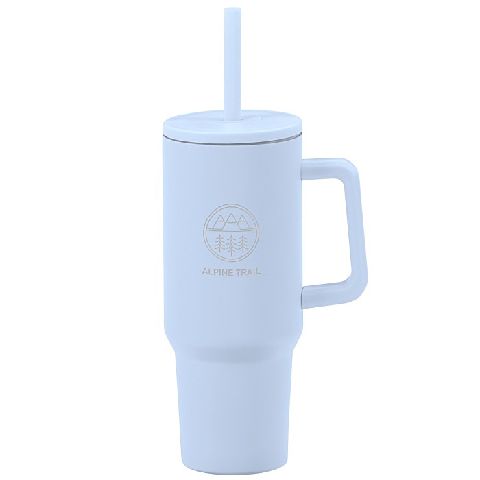 Custom Chill Out Vacuum Mug with Straw - 40 oz - Laser Engraved
