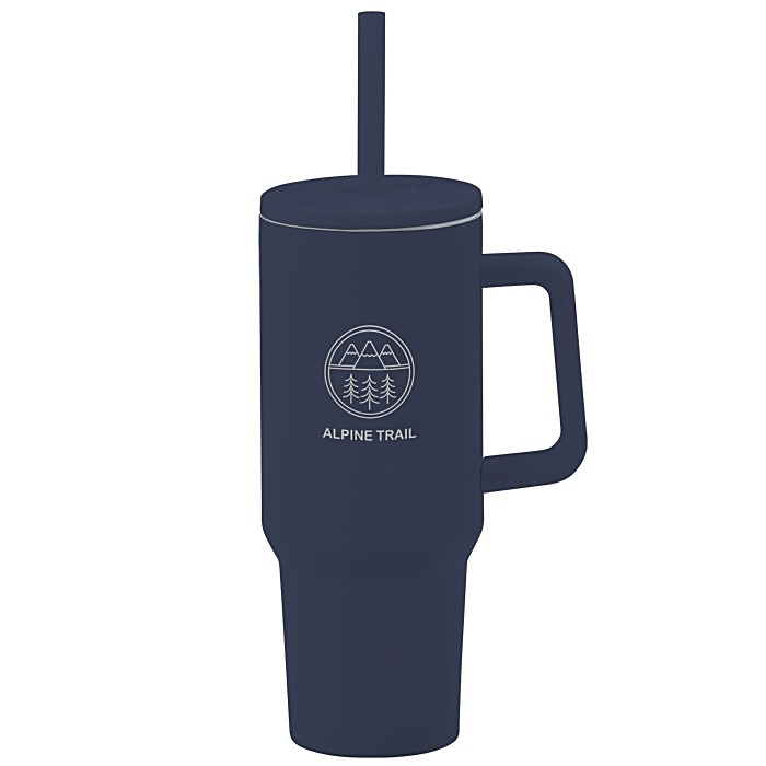 Custom Chill Out Vacuum Mug with Straw - 40 oz - Laser Engraved