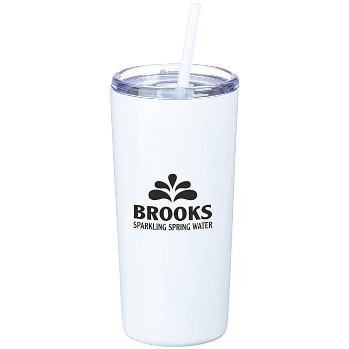 Custom Refresh Baylos Vacuum Tumbler with Straw - 20 oz