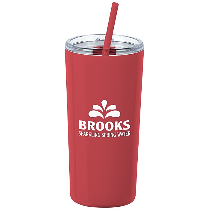 Custom Refresh Baylos Vacuum Tumbler with Straw - 20 oz