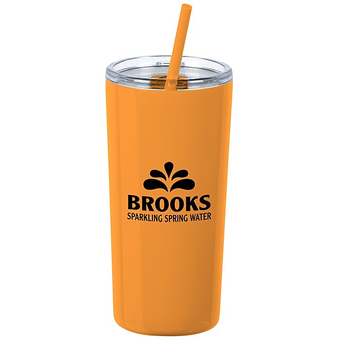 Custom Refresh Baylos Vacuum Tumbler with Straw - 20 oz