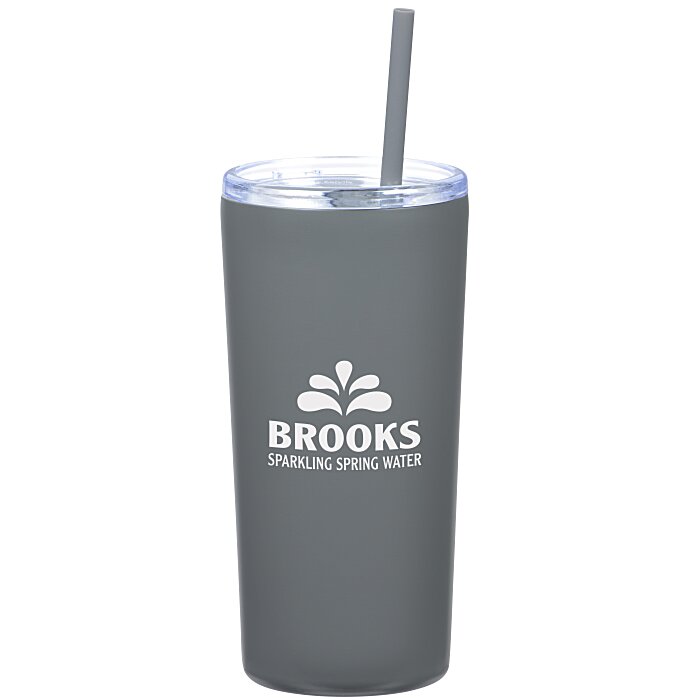Custom Refresh Baylos Vacuum Tumbler with Straw - 20 oz