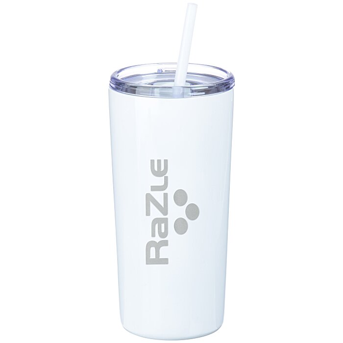 Custom Refresh Baylos Vacuum Tumbler with Straw - 20 oz - Laser Engraved