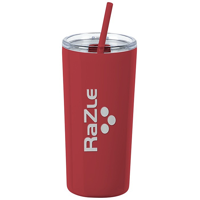 Custom Refresh Baylos Vacuum Tumbler with Straw - 20 oz - Laser Engraved