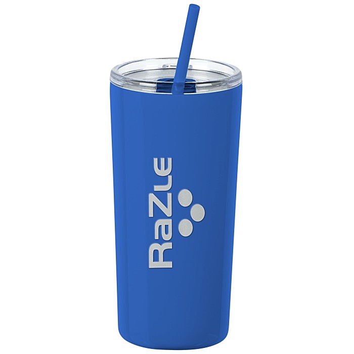 Custom Refresh Baylos Vacuum Tumbler with Straw - 20 oz - Laser Engraved