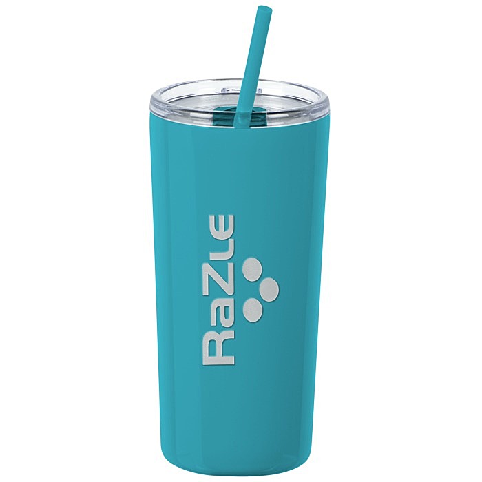 Custom Refresh Baylos Vacuum Tumbler with Straw - 20 oz - Laser Engraved