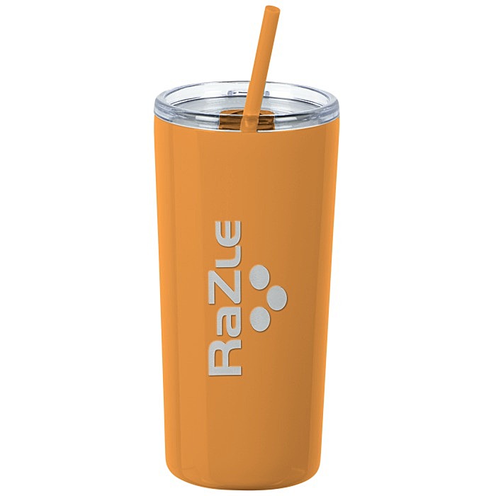 Custom Refresh Baylos Vacuum Tumbler with Straw - 20 oz - Laser Engraved