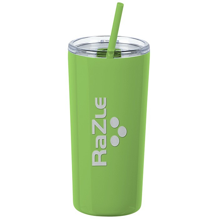 Custom Refresh Baylos Vacuum Tumbler with Straw - 20 oz - Laser Engraved
