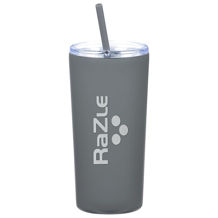 Custom Refresh Baylos Vacuum Tumbler with Straw - 20 oz - Laser Engraved