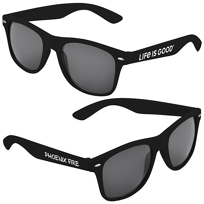 Custom Life is Good Sunglasses - Dark Opaque