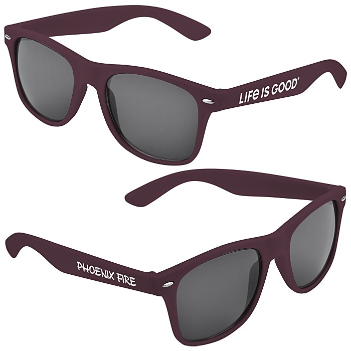 Custom Life is Good Sunglasses - Dark Opaque