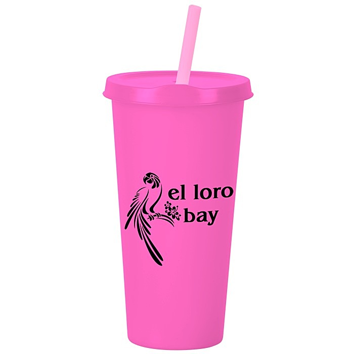 Custom Rave Tumbler with Lid and Straw - 26 oz