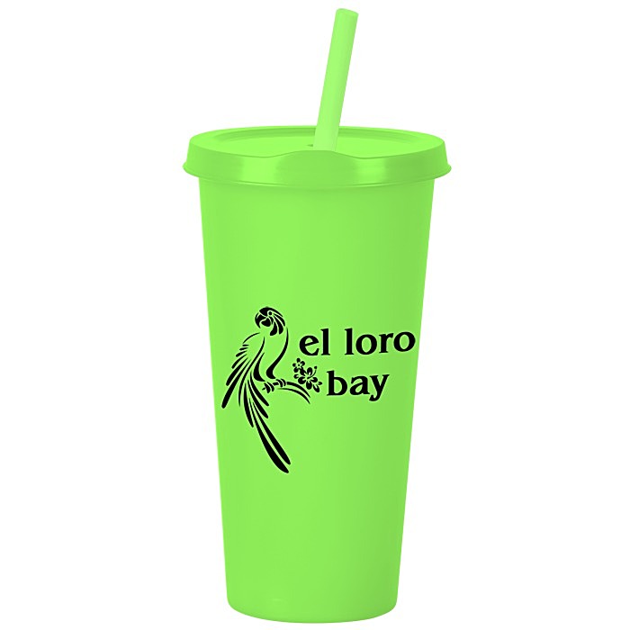 Custom Rave Tumbler with Lid and Straw - 26 oz