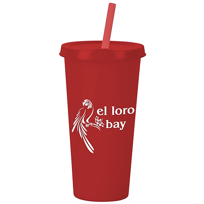 Custom Rave Tumbler with Lid and Straw - 26 oz