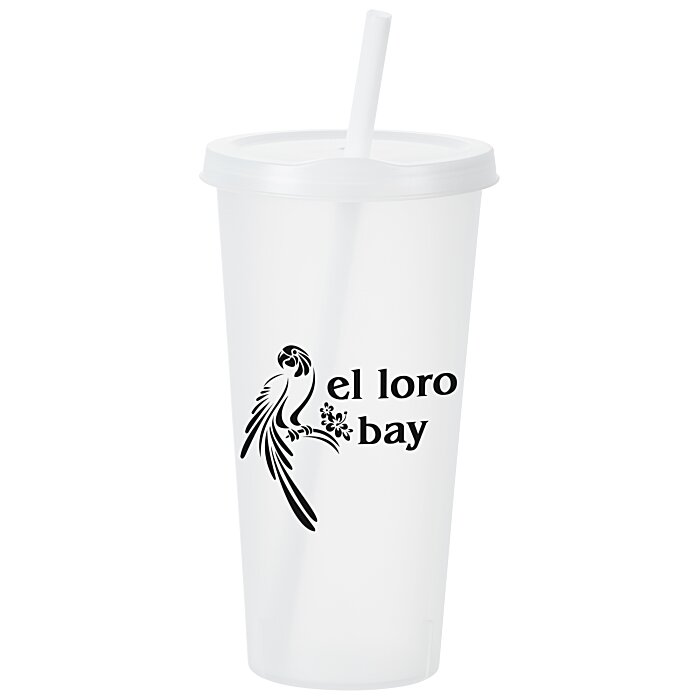 Custom Rave Tumbler with Lid and Straw - 26 oz