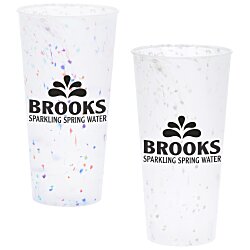 Custom Rave Rainbow Confetti Mood Tumbler - 26 oz