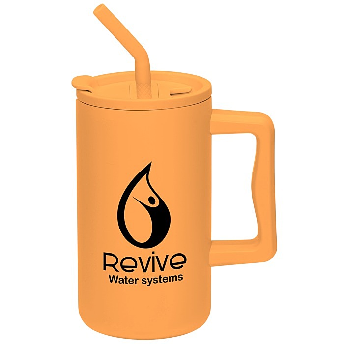 Custom Harmony Vacuum Mug with Straw - 27 oz.