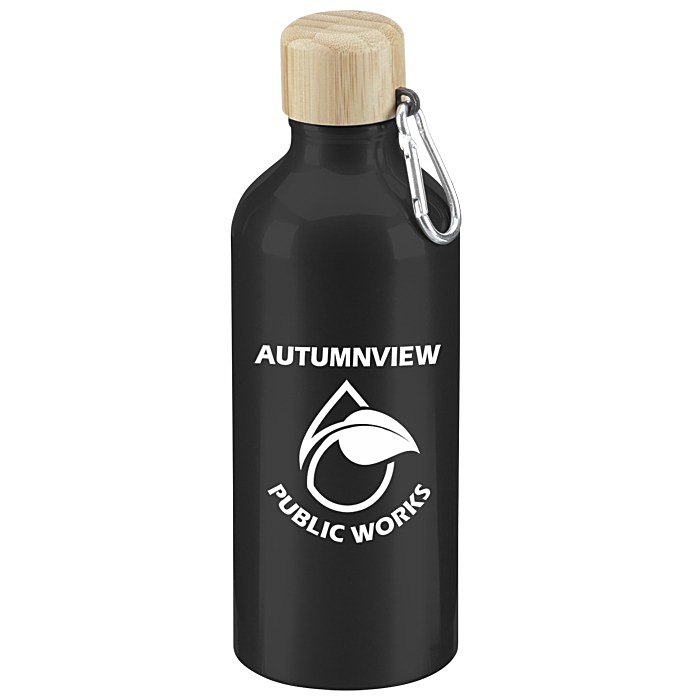 Custom Tundra Aluminum Bottle with Bamboo Lid - 20 ounces