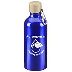 Custom Tundra Aluminum Bottle with Bamboo Lid - 20 ounces