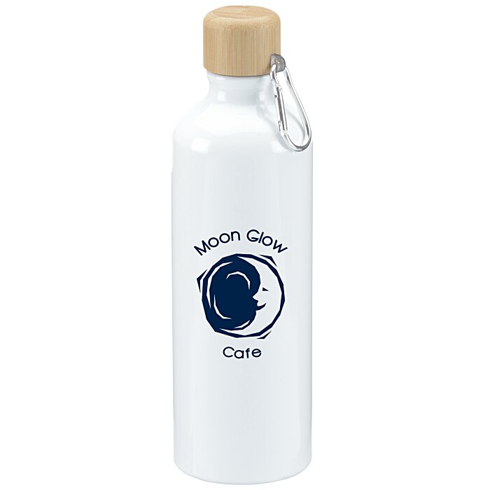 Custom Tundra Aluminum Bottle with Bamboo Lid - 25 ounces