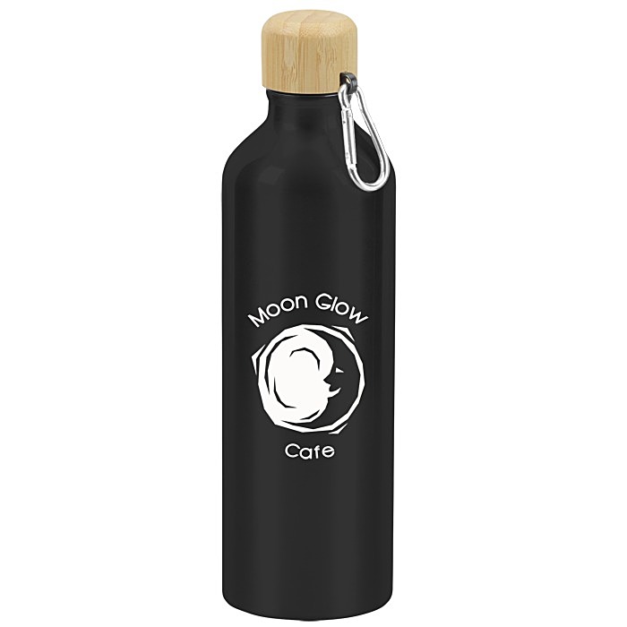 Custom Tundra Aluminum Bottle with Bamboo Lid - 25 ounces