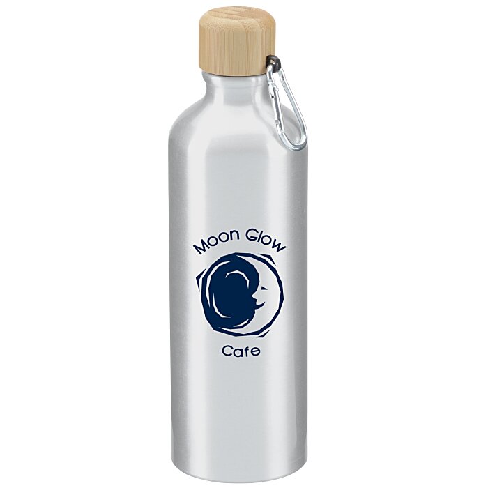 Custom Tundra Aluminum Bottle with Bamboo Lid - 25 ounces