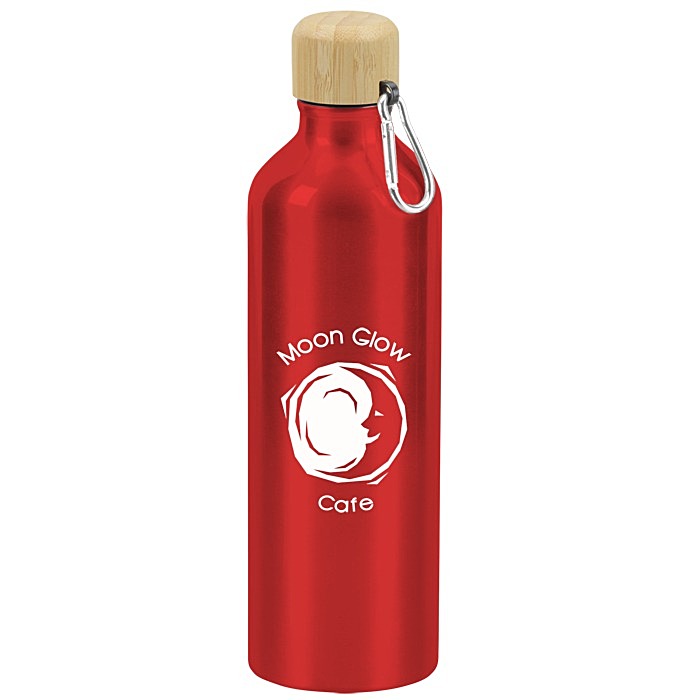Custom Tundra Aluminum Bottle with Bamboo Lid - 25 ounces