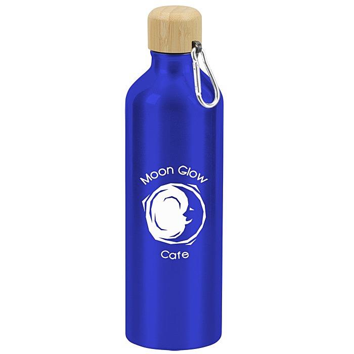 Custom Tundra Aluminum Bottle with Bamboo Lid - 25 ounces