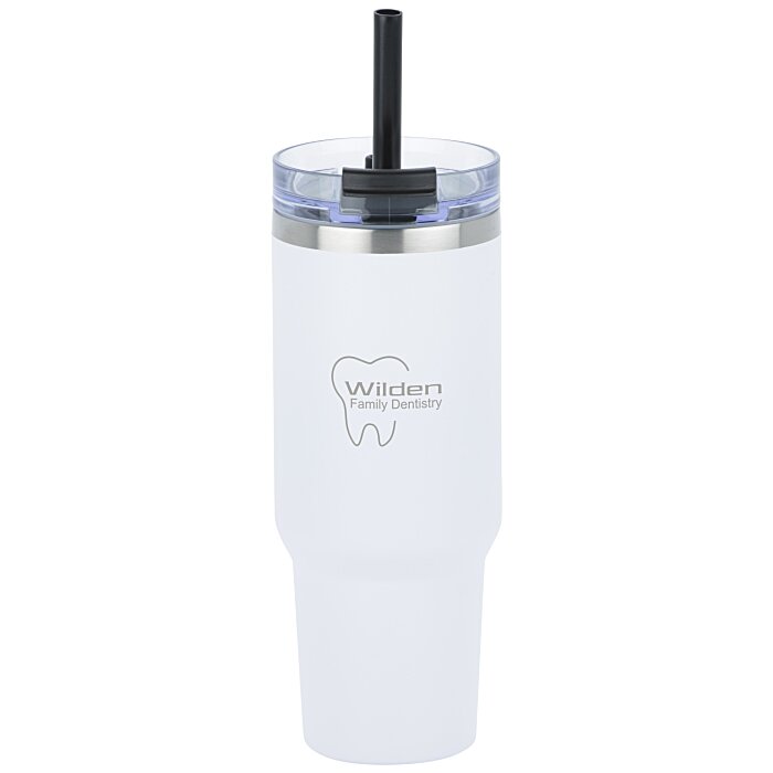 Custom Charger Vacuum Tumbler - 40 oz - Laser Engraved