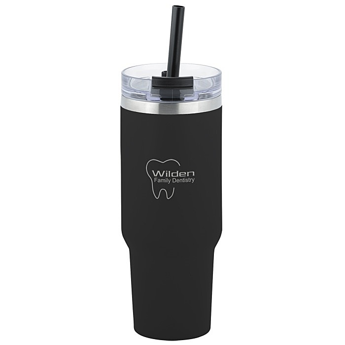 Custom Charger Vacuum Tumbler - 40 oz - Laser Engraved