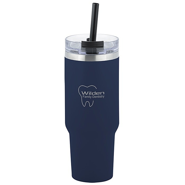 Custom Charger Vacuum Tumbler - 40 oz - Laser Engraved