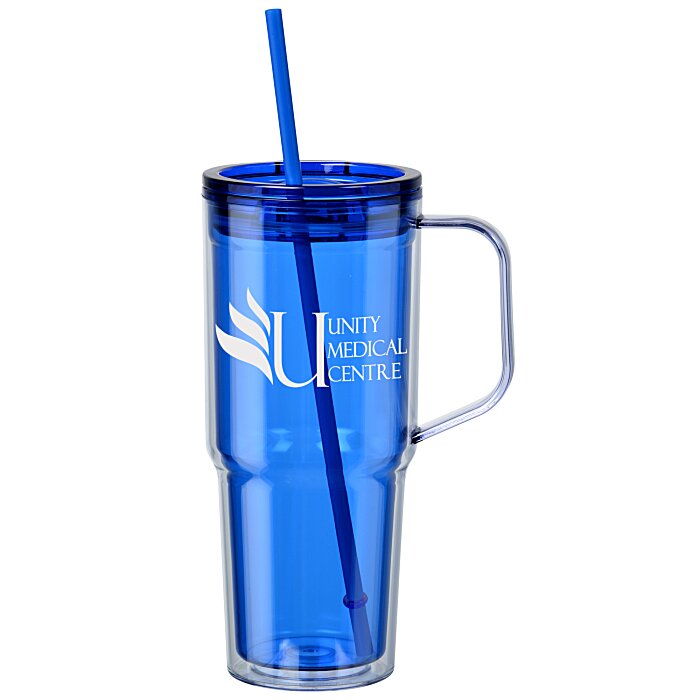 Custom Clair Acrylic Mug with Straw - 30 oz