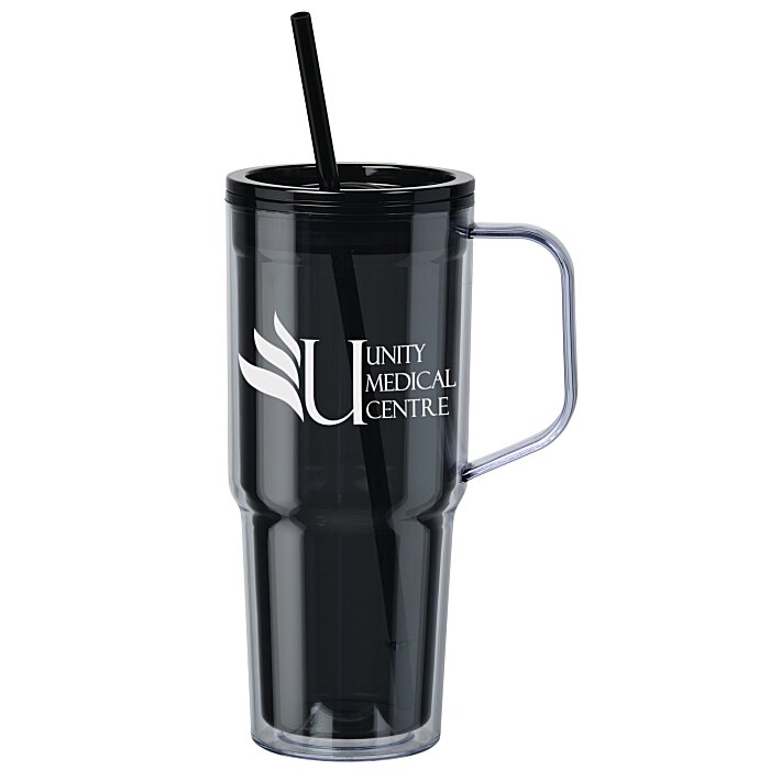 Custom Clair Acrylic Mug with Straw - 30 oz