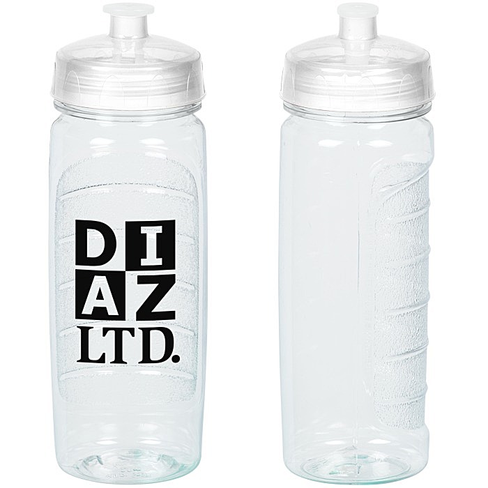 Custom Refresh Clutch Water Bottle - 20 oz - Clear - 24 hr