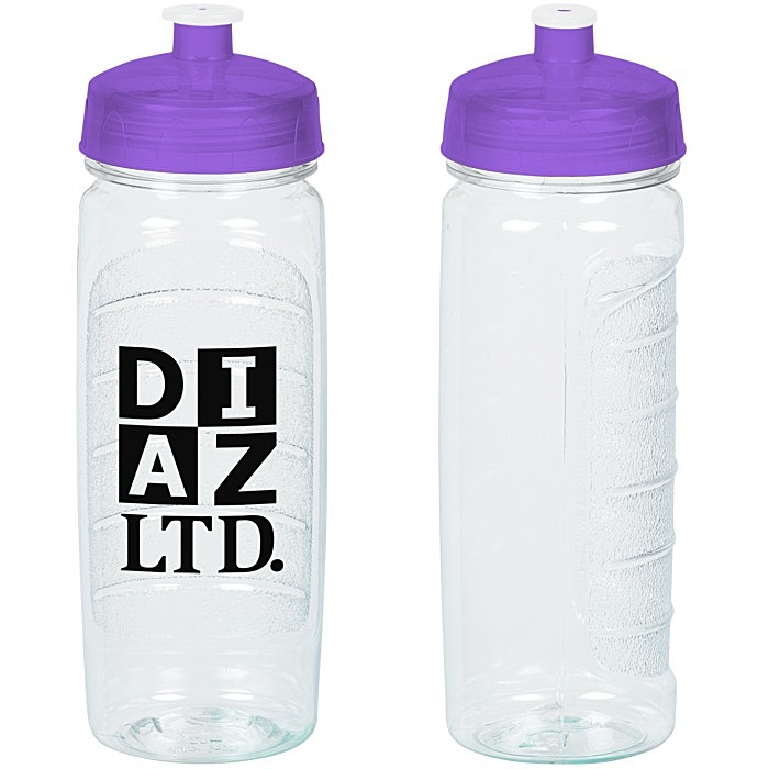 Custom Refresh Clutch Water Bottle - 20 oz - Clear - 24 hr